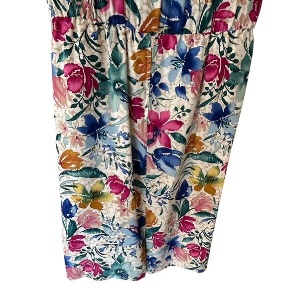 VTG Maggy London by Kenneth Nolan Silk Wrap Dress Size 12 Floral Multicolor - Picture 5 of 6